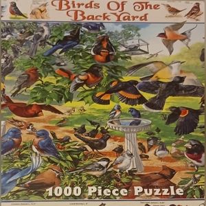 Jigsaw Puzzle. White Mountain. 1000 pieces. Birds of the Backyard. New. Unopened